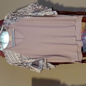 Waffle Knit top with Flounce Sleeves ❤️